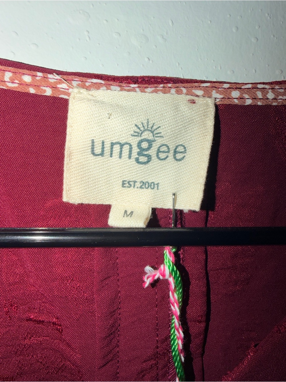 Umgee Raspberry Textured V-Neck Dolman Blouse - Picture 5 of 8